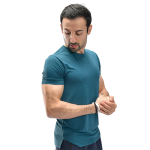 Men's Custom Ocean Aqua Performance <b>TShirt</b> Lightweight QuickDry <b>Polyester</b> Spandex Gym Training Sports Tee OEM Activewear Top - Product Image 1
