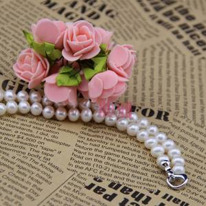 Collier de perles d'eau douce non nucléaires 8-9 mm, version coréenne presque finie, cadeau pour la fête des mères avec un cordon en cuir léger - Product Image 3