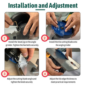 เครื่องตัดกระเบื้องสแตนเลส ปรับมุมงอได้ง่าย เครื่องตัดกระเบื้องอุตสาหกรรม DIY เครื่องมือตัดมุมกระเบื้องแบบมือถือ - Product Image 3