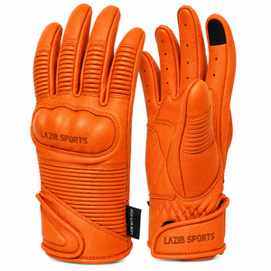 Gants de moto en cuir de vache véritable, respirants et légers, pour hommes et femmes, gants de conduite sur route - Product Image 4