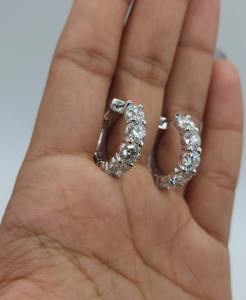 Pendientes de Aro de Oro Sólido de 14K con Diamante Cultivado en Laboratorio de 5 Ct, Joyería de Lujo, Regalo para Mujer, Fiesta, Boda, Aniversario - Product Image 4