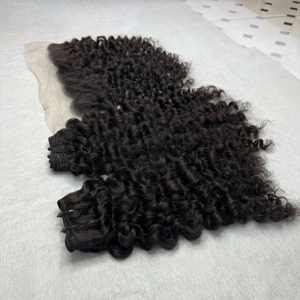 Extensiones de cabello humano rizado birmano trama virgen Paquete de cabello crudo vietnamita de doble caída sin químicos - Product Image 4