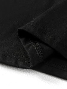 Camiseta Negra a Cuadros de Manga Corta para Niñas 2026, 100% Algodón, para Niñas Mayores, Fabricada en Bangladesh - Product Image 5