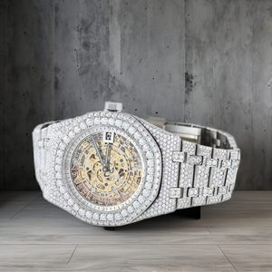 Luxury Fully Iced Out Skeleton Watch for Men VVS Moissanite Diamond Encrusted <b>Automatic</b> Mechanical Watch - Product Image 1