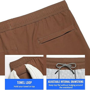 Shorts de sport amples pour hommes, respirants, double couche, séchage rapide, athlétiques, 2 en 1, personnalisés pour l'entraînement physique - Product Image 4