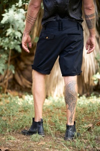 Shorts décontractés pour hommes - Shorts en coton avec cordon de serrage, shorts de plage d'été, shorts en twill extensible, shorts de golf, shorts cargo pour homme - Product Image 3