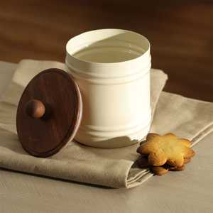 Boîte de rangement élégante en métal pour pain avec couvercle en bois naturel pour cuisine, garde-manger, boulangerie et organisation alimentaire - Product Image 5