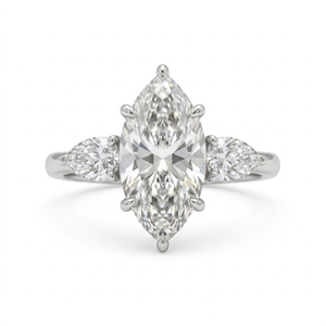 Premium IGI Certified Luxury 14K White Gold <b>Diamond</b> <b>Ring</b> for Wedding Engagement Party and Celebration Wear - Product Image 1