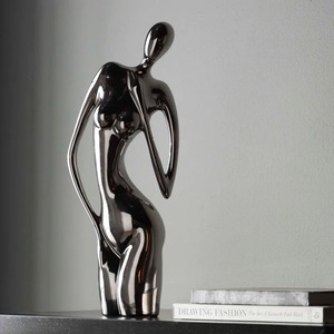 Contemporary Stainless Steel <b>Figurative</b> Sculpture Handmade Artistic Tabletop Decor for Living Room for Home Decor - Product Image 4