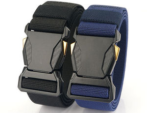 Tactical Heavy Duty <b>Elastic</b> <b>Belt</b> with Quick Release Magnetic Zinc Alloy Buckle and Carbon Fiber Pattern for Men Outdoor Use - Product Image 4