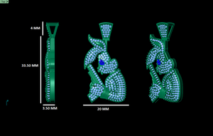 Good Quality Unique Design Jewelry Christmas Gift 1.00 CTS 10KT Gold Trending Gangsta Bunny VVS-VS Lab Grown Diamond Pendant - Product Image 4