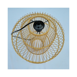 Pantalla de Lámpara Redonda de Bambú Tejido Ecológica - Decoración Sostenible para Hogares, Restaurantes, Hoteles y Resorts - Product Image 4