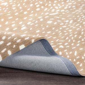 Tapis moderne fait main de couleur beige à pois blancs pour la maison, le salon et la chambre, lavable, idéal pour les pique-niques, ensembles de tapis - Product Image 1