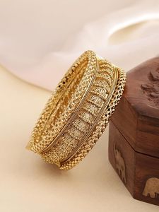 Gold Plated Alloy Bangle Set Women's Classic Bangles Wedding Jewelry <b>Gift</b> - Product Image 2