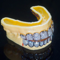 Bijoux Hip Hop personnalisés Grillz en argent sterling 925 avec diamant Iced Out Vvs Moissanite Grillz