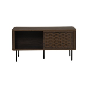 Midcentury Modern Durable Sliding Door <b>Coffee</b> <b>Table</b> in <b>Walnut</b> Finish for Living Room Furniture and Hospitality - Product Image 3