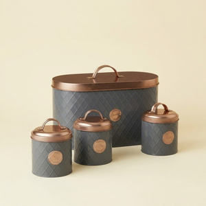 High-Quality Pure Copper Hammered Design Food Storage Box Container For <b>Kitchen</b> Counter Tea Sugar Coffee <b>Caddy</b> & Flour Canister - Product Image 6