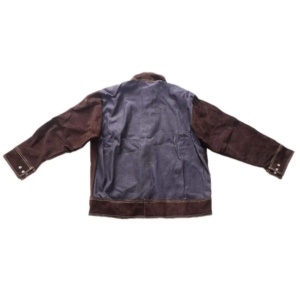 Vêtements de soudeur industriels en cuir robuste, veste de travail en cuir de vachette pleine fleur de haute qualité avec logo, 100 % polyester - Product Image 1