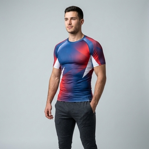 Camiseta Deportiva de Compresión Personalizada para Hombre, Manga Corta, para Running, Fitness, Gimnasio y Entrenamiento - Product Image 1
