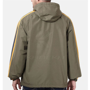 Vestes coupe-vent d'hiver à capuche pour hommes, tissu respirant et écologique, logo sur le devant, vêtements de plein air et décontractés, service OEM personnalisé - Product Image 4