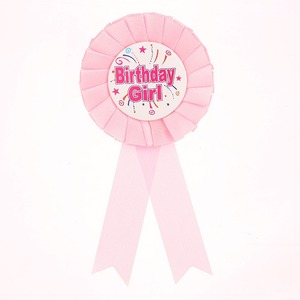 Insignias de cumpleaños con cinta rosa, decoraciones para fiestas, perfectas para celebraciones de niñas. - Product Image 1