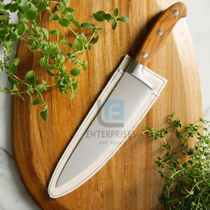 Best Manufacturer Chef <b>Knives</b> Stainless Steel Wood Handle Modern Design Durable Eco-Friendly Reasonable Price - Product Image 4