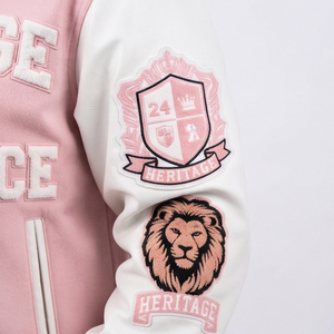 Women 100% Wool <b>Leather</b> Sleeve Varsity <b>Jackets</b> Button Down Embroidery Patches Varsity <b>Jacket</b> Ladies <b>Winter</b> Baseball Varsity Coat - Product Image 5