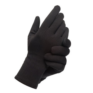 Unisex Black Full Finger Touch Screen <b>Gloves</b> Wrist Length Breathable Polyester/Cotton Unlined Winter Daily Use Outdoor Travel - Product Image 1
