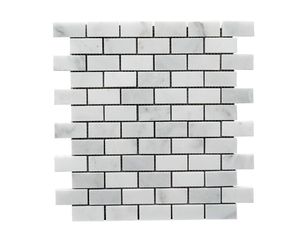 Milky White Marble <b>Mosaic</b> Tile Polished Modern Amalfi Design 8mm Thick Water Resistant Eco-Friendly 5 Year Interior Wall - Product Image 3