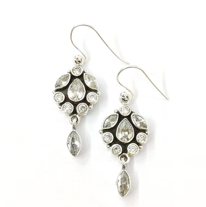 Elegantes Pendientes Colgantes de Plata 925 con Circonita Cúbica de Corte Mixto, Joyería Brillante para Novia o Fiesta, Regalo para Ella - Product Image 2