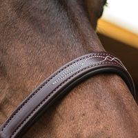 Harnais de cheval de style anglais en cuir de qualité supérieure, personnalisable, durable, équipement équestre avec une tourelle élégante pour l'entraînement des chevaux