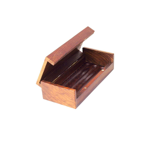 Acacia Wood Handmade Polished Rectangle Pen <b>Box</b> Storage Organizer for Professionals Office Desk Stationary Storage <b>Box</b> In Sale - Product Image 1