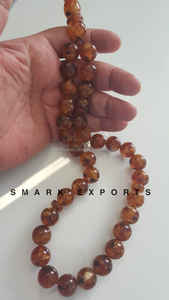 Elegante Tasbih Misbaha de Resina Marrón Estilo Ángel, 33 Cuentas, Regalo Espiritual Islámico para Zikr/Dhikr - Product Image 3