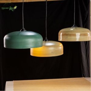 Luminaire suspendu en bambou artisanal moderne et minimaliste - Couvre-lampes et accessoires d'éclairage intérieur - Design en bambou pur - Product Image 6