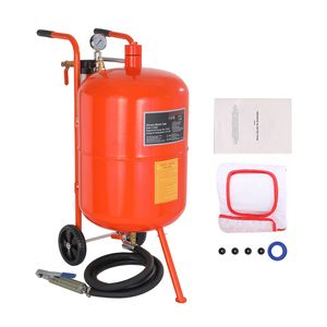 High Pressure 20-Gallon Portable <b>Sandblaster</b> 60-110 PSI Abrasive Blasting Tank with 4 Cer Air Sand Blasting Kit - Product Image 1