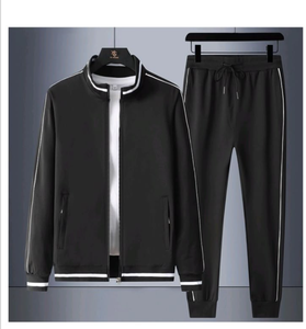 <b>Men's</b> 2 Piece Tracksuit Stand Collar Zip Up <b>Cardigan</b> Set Casual Spring Sportswear Jogger Pants - Product Image 3