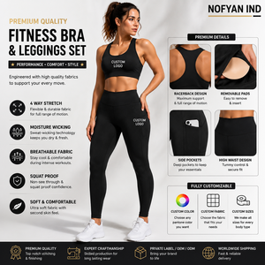 Custom Women's <b>Yoga</b> Set Wholesale Manufacturer Seamless Fitness Bra <b>Leggings</b> Private Label Gym Activewear Manufacturer Supplier - Product Image 3