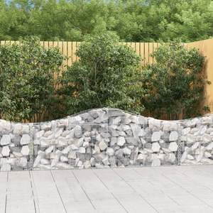 Lot de 2 grands paniers gabions en acier galvanisé argenté – Catégorie de produit : Paniers métalliques - Product Image 1