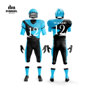 Uniforme de Fútbol Americano Personalizado de Poliéster, Talla Grande, Nombre y Número Impresos Personalizados por Sublimación para Uniformes de Fútbol en Equipo - Product Image 1
