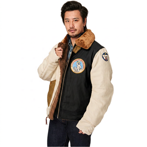 Veste de sport décontractée rétro de style américain pour hommes, 100% coton, tissage épais, broderie, coupe ajustée, automne, service OEM - Product Image 5