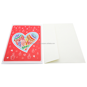 การ์ดป๊อปอัพสำหรับฉลองการ์ดกระดาษพิมพ์ยูวีสำหรับงานแต่งงานจบการศึกษาสไตล์วาเลนไทน์รักสำหรับเพื่อนคู่ค้า - Product Image 2