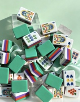 Jeu de Mahjong Palm Resort de 160 tuiles avec faces gravées et dos assortis pour les détaillants indépendants de jeux