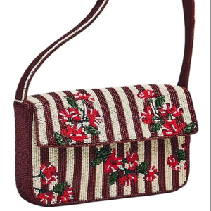 กระเป๋าถือลูกปัดแก้วขายดี พร้อมฝาปิดแม่เหล็ก งานปักลูกปัด เหมาะสำหรับฤดูร้อน ชายหาด ออฟฟิศ และการเดินทาง ของขวัญสำหรับสาวๆ ผู้หญิง - Product Image 1