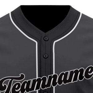 Camiseta de Béisbol Negra de Manga Corta con Botones, Uniforme de Equipo Personalizado, Ligera, Transpirable, Deportiva - Product Image 5