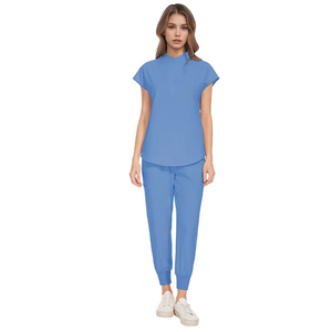 New Style Polyester Medical Uniforms Hospital <b>Scrubs</b> <b>Sets</b> for Women and Men Woven Fabric Nurse Uniforms Fit <b>Scrubs</b> for Nursing - Product Image 1