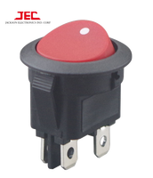 Série JEC 606 D.P. Interrupteurs à bascule ronds ON-OFF DPST DPDT 4 broches, interrupteur couleur certifié ULCUL ENEC CQC, 25C~85C 6A/16A 250VAC