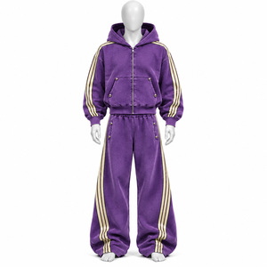 Conjunto Deportivo con Capucha Personalizado de AMSEC INDUSTRY, Color Sólido, Casual, Largo, 100% Algodón, Transpirable, en Venta - Product Image 1