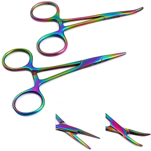 Pinzas Hemostáticas Kelly de Acero Inoxidable de 5.5 Pulgadas, Rectas y Curvas, con Bloqueo Manual, Certificación CE para Uso Médico - Product Image 4