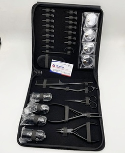 Kit d'outils pour extensions de cheveux noir mat, pinces, ciseaux, peigne, clips, accessoires en acier inoxydable pour l'installation et le retrait - Product Image 4