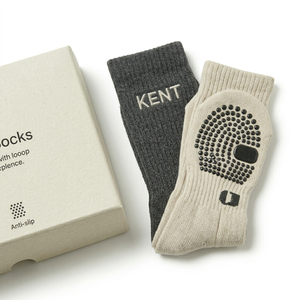 Calcetines de Yoga y Pilates de Algodón 100% Transpirables con Agarre de Silicona Antideslizante, Empaque Premium, OEM, ODM, Venta al Por Mayor, Marca Privada - Product Image 1